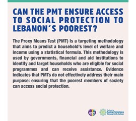Can the PMT Ensure Access to Social Protection to Lebanon's...