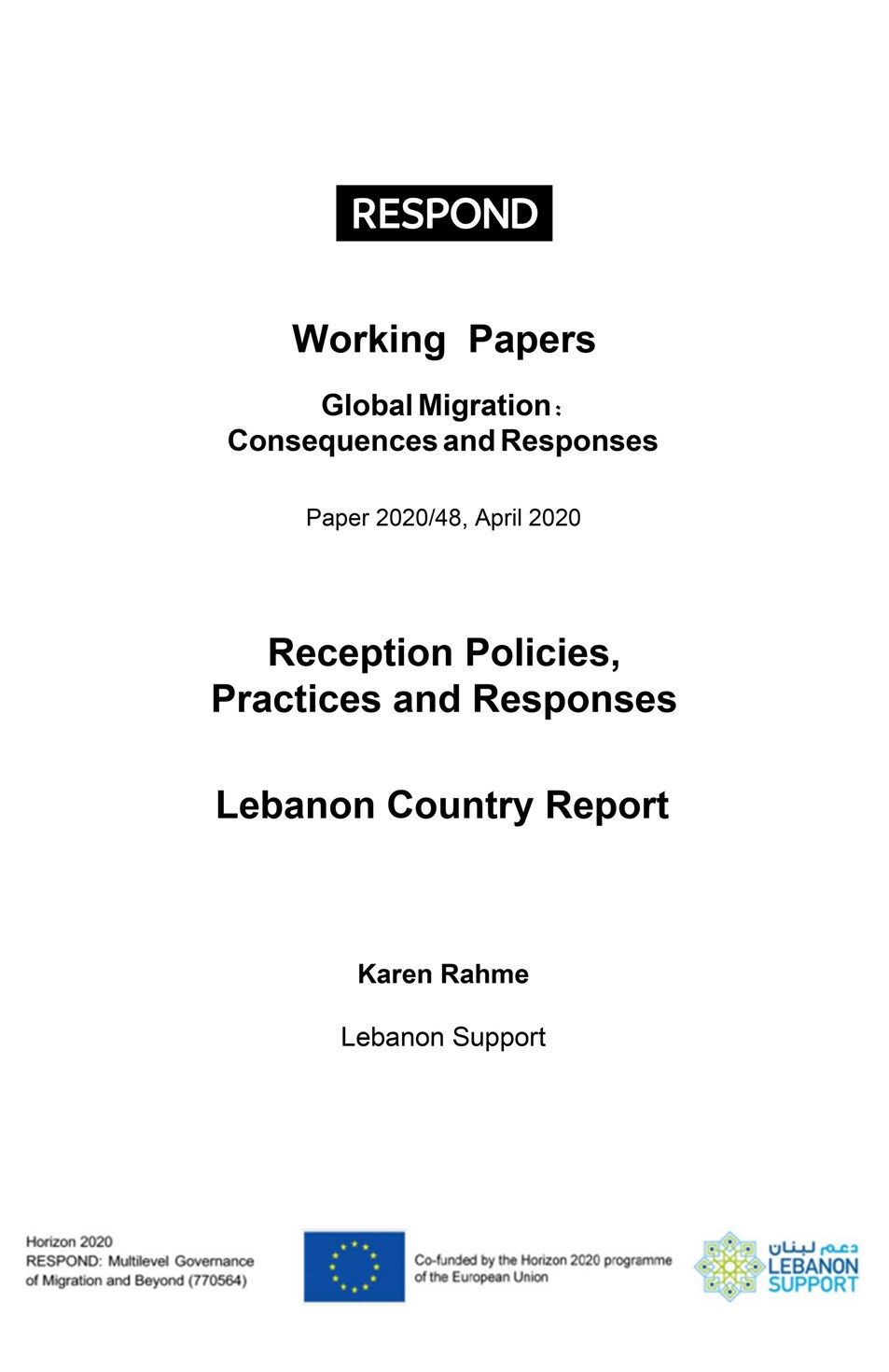Reception Policies, Practices, and Responses