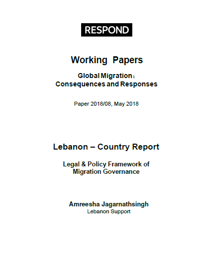 Legal and Policy Framework of Migration Governance